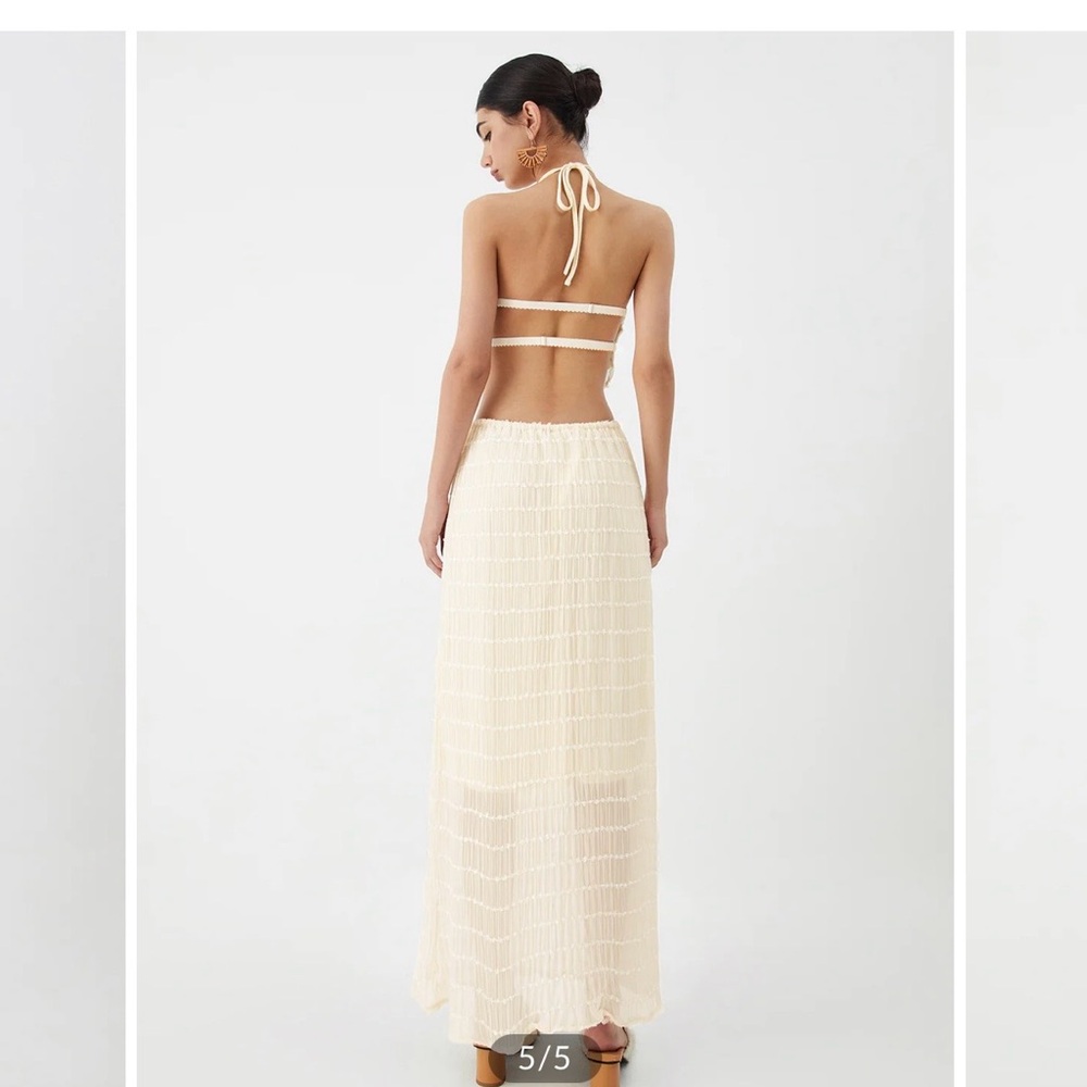 Commense halter backless skirt set